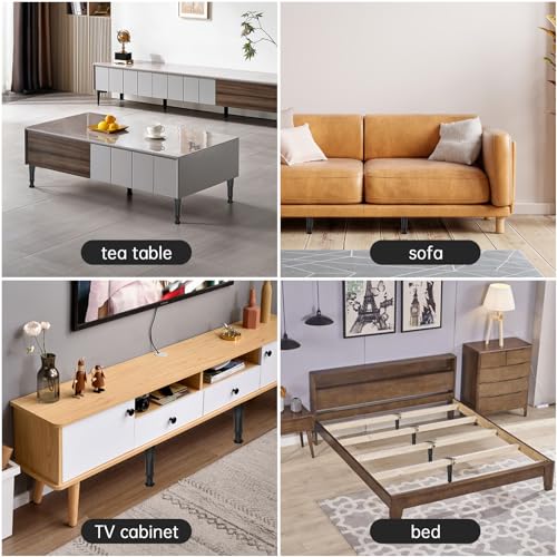 4 PCS Adjustable Height Center Support Leg for Bed Frame (6.5"-11") - color: 4pcs (6.5"-11") Rigid Plastic