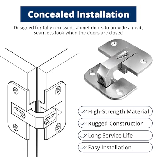 2-Pack Adjustable Concealed Pie-Cut Corner Cabinet Hinge 343.90.710 Hinges - size: 2 Pack