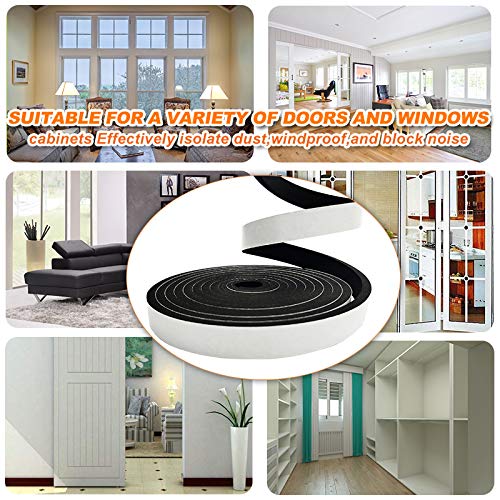 Foam Insulation Tape self Adhesive,Weather Stripping for Doors and Windows,Sound Proof soundproofing Door Seal,Weatherstrip,Pipe Cooling, Air Conditioning Seal Strip (W:1/2In xT: 1/2In XL: 13Ft) - size: 1/2 in x 1/2 in x 13 ft