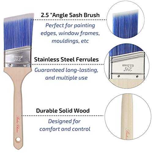 Bates- Paint Brushes- 2 Pack, Premium Paintbrush, Treated Wood Handle, Paint Brush