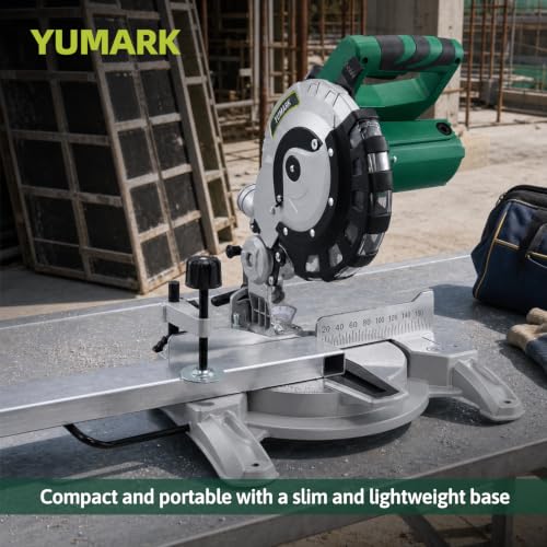 Miter Saw 8-1/4-Inch Compound Miter Saw Single Bevel Table Saw 5000RPM Corded Power Wood Circular Saw Lightweight Chop Saw