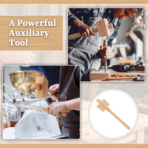 10 Pcs Woodworking Tools Set, Includes 6 Wood Chisel CR-V Steel Beveled Blades (1/4", 1/2", 3/4", 1", 1 1/4", 1 1/2"), 3 Japanese Hand Saws SK5 Blade & Solid Beech Mallet for Carpenter DIY