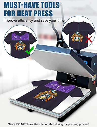 Vowlove T-Shirt Alignment Ruler for Shirt Design Placement and Heat Press - color: 02 Purple