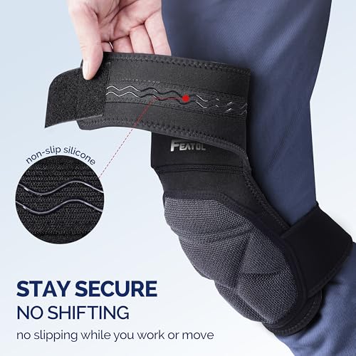 FEATOL Knee Pads for Work Men Women, Soft Foam Cushioning