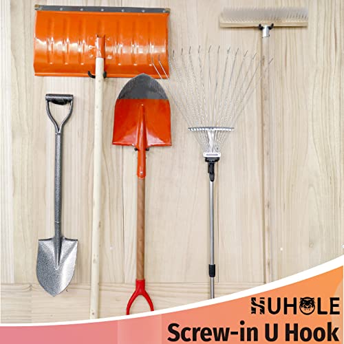 HUHOLE 16 Pack Screw in U Hooks Wall Organizers - style: U Hook 16PC