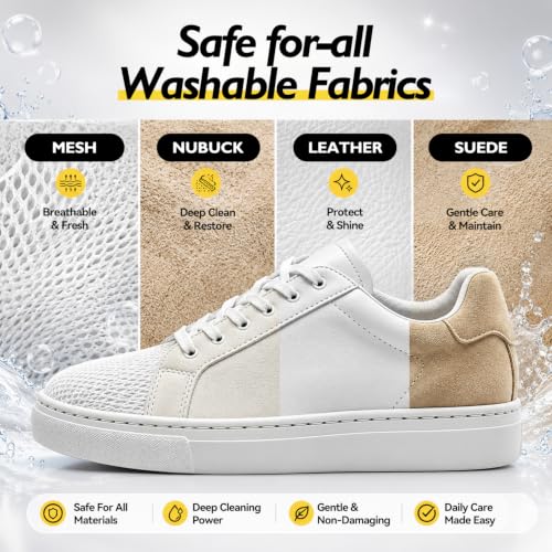 6-in-1 Shoe Cleaning Kit,with Plant-Based Foam, Deodorizing Spray