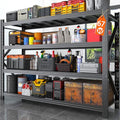 Metal Garage Shelving Unit, Heavy Duty Adjustable Industrial Storage Shelves, Steel Storage Rack for Garage, Warehouse, Basement, Black, 64.6" H x 67" W x 21.7" D, 1 Pack - size: 64.6"H x 67"W x 21.7"D
