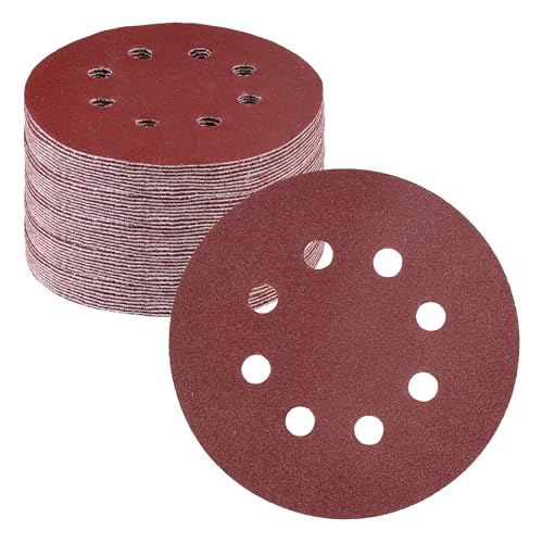 WORKPRO Sanding Discs, 5-Inch 120 Grit 8-Hole Hook and Loop, 50 Pack - style: 50PCS 5 Inch 120 Grit
