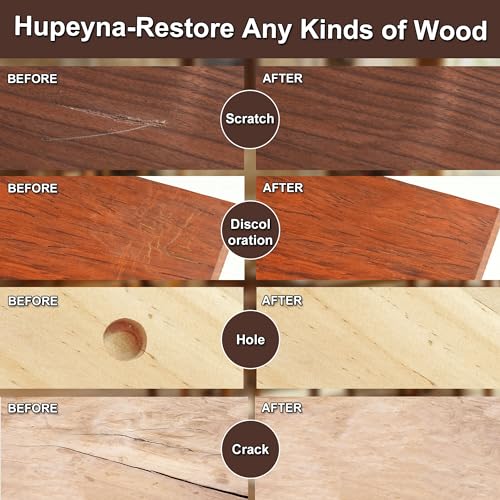 Hupeyna Wood Furniture Repair Kit, 21 Pcs Wood Repair Kit Wood Fillers