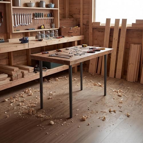 VEVOR Adjustable Table Legs, 24-40 in Round Steel Furniture Legs, 1200 lbs Max Load Heavy Duty, Quick Installation, Ideal for Home Office Desk DIY, Coffee Dinner Bar Tables, Workbenches, 4 PCS, Black - size: 3.3 x 3.3 x (23.6-40) in