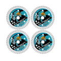 Diamond Blades 3" x 3/8" 4pcs for Granite Marble Hard Artificial Stone Natural Stones, 3 Inch Cutting Discs Diameter 75mm Arbor 10mm - size: Turbo(for granite)