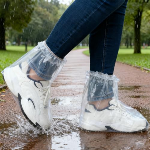20pcs Shoe Covers for Rain Waterproof Shoe Covers for Men & Women (Clear)