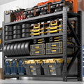 Heavy Duty Metal Shelving Units, Garage Shelves & Storage System - size: 79"W x 24"D x 75"H