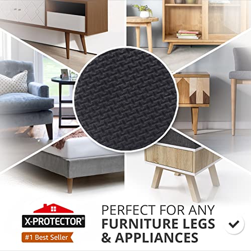 X-Protector Non Slip Round Anti Slip Pads - Self-Adhesive Rubber - 60 PC 1' - size: 60 Round 1"