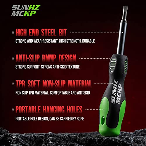 SUNHZMCKP 8 in 1 Screwdriver, Portable multi-purpose screwdriver set，High-Strength Bits, Phillips, Slotted, Torx，Suitable for outdoor and daily repair tools,Practical hand tools - size: 8 IN 1 Screwdriver