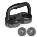 Handheld Grill Brush for Outdoor Grill, Replaceable, 2pcs Stainless Steel Washing Pads