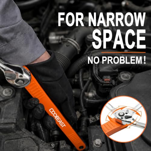 Pro Offset Extension Wrench 19PCS, Impact Wrench Extender Tools Socket Set - color: Orange