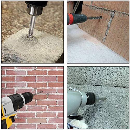 1/2 Inch x 18 Inch SDS Plus Rotary Hammer Drill Bit, Carbide Tipped for Brick, Stone, and Concrete (1/2" x 18") - size: 1/2" x 18"