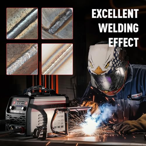 ANDELI 135A Flux Core MIG Welder, 110V Gasless MIG/Lift TIG/Stick 3-in-1 - color: Red2