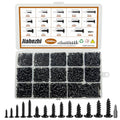 1240Pcs Self-Tapping Screws Assortment Kit - Phillips Pan Head Wood Screws, M1-M4 Black Carbon Steel Metric Screw Set, 14 Sizes for Wood Plastic Metal, DIY Furniture Cabinet Electronics - size: M1/1.2/1.4/1.7/2.5/3/4-1240Pcs