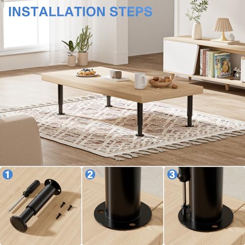 4 PCS Adjustable Height Replacement Furniture Legs 4.72-7.08 Inch - size: 4.72-7.08