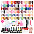 VANREESA Gel Nail Polish Kit with U V Light 53 Pcs Gel Polish Nail Set 36 Popular Colors Nail Polish Set with Base Coat 4 Effects Top Coat with Manicure Tools Complete Nail Kit Gifts for Women Girls - color: Elegant Rhythm