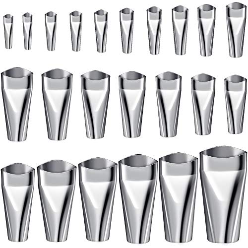 Hotop 23 Pcs Caulk Nozzle Stainless Steel Sealant Finishing Tool Kit