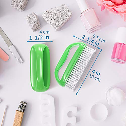 Konex Perfect-Grip Large Hand and Nail Brush 4" X 2-1/4" X 1-1/2" (Green) - color: Green