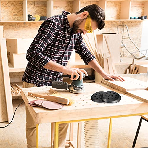 Mudder 2 Pcs 5 Inch 8 Hole Hook and Loop Orbital Sander Replacement Pad