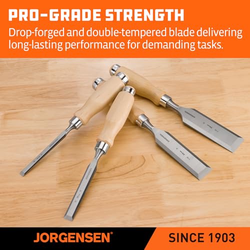 Jorgensen 4-Piece Expansion Wood Chisel Set, 3/8", 5/8", 1-1/4", 1-1/2" - size: 3/8", 5/8", 1-1/4", 1-1/2"