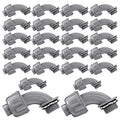 Liquid Tight Connector 3/4 Inch 90 Degree Non Metallic Flex Electrical Conduit Fittings, Electrical Conduit Connector Fitting for PVC Pipe Cable Home Kitchen (25 Pcs)