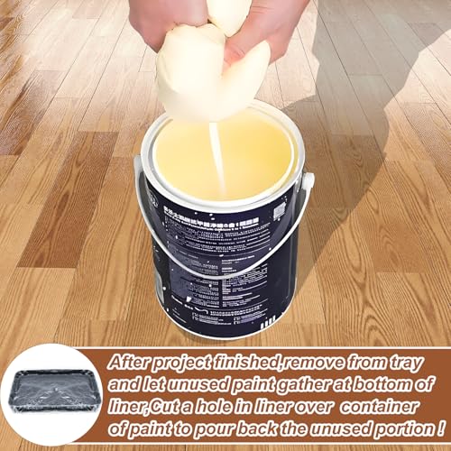 20Pcs 9 Inch Paint Roller Tray Liners Disposable Paint Tray Liners Paint Pan Liners Plastic Paint Tray Liner Bag Covers Large Paint Roller Tray Liner Set for House Walls Ceilings Painting - color: 20pcs, size: 9 Inch