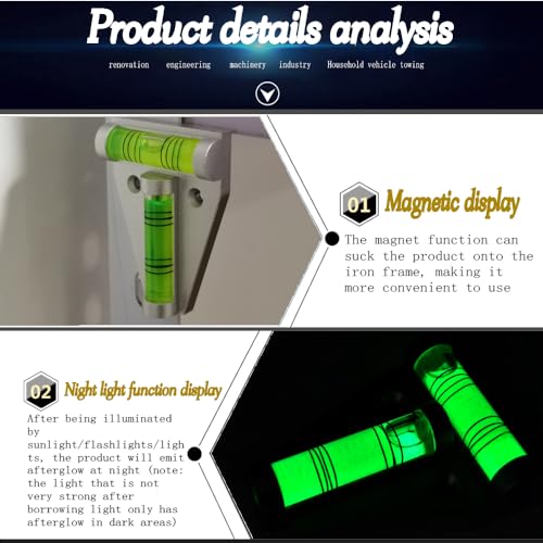 T-Shaped Spirit Level, Aluminum Alloy, 58mm x 24.5mm, with Dual Bubble Vials and Magnetic Base (58mm)