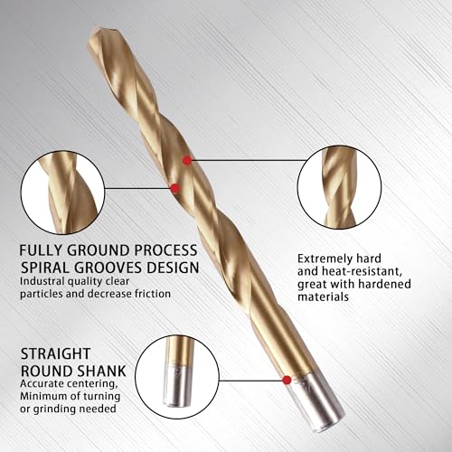 230 Pcs(3/64"-1/2") Titanium Coated HSS Drill Bit Set - size: 230pcs