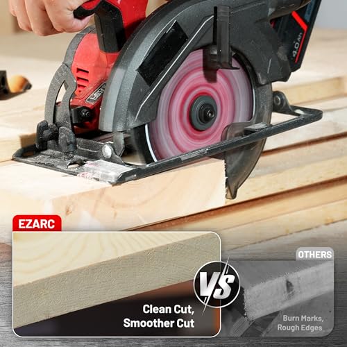 EZARC 6 1/2 Circular Saw Blades, 40T Fine Finish for Wood, 2-Pack - size: 6-1/2'', style: 40T