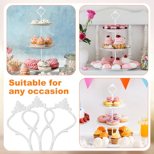 Patelai 6 Sets 3 Tiered Tray Hardware Kit,Simple,White - color: White, size: Simple