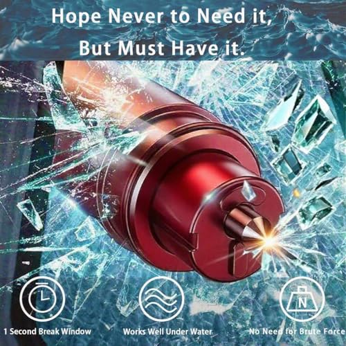 4 Pack 2026 Upgraded Safety Hammer,Safe Hammer Glass Breaker Under Water, Window Breaker and Seatbelt Cutter,Emergency Escape Tool,Seat Belt Cutter and Glass Breaker for Cars - color: Red+Red+Black+Sliver