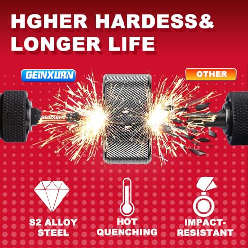 Geinxurn 3 PCS Drive Guide with Self Retracting Sleeve(5”) and 10 Pcs Screwdriver Bit, 5Inches Magnetic Drill Bit Tip Holder for Prevent Screws Shaking When Driving - style: GSLB0120-013