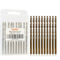 Luckyway 9/64" Cobalt Drill Bit (10 Pcs), Jobber Length Twist Drill Bit Set for Hard Metal, Stainless Steel, Cast Iron, Wood and Plastic, with Storage Case - style: 9/64" (10Pcs) Cobalt Drill Bits
