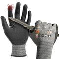 Schwer A4 AIR-SKIN Cut Resistant Work Gloves, Ultra Lightweight, AR5918, L - color: Gray, size: Large