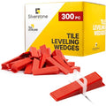 300 Pcs Wedges for Tile Leveling System - Saves You Time for Perfect Precise Installation of Ceramic Tiles - Get Professional Results for Your Shower, Bathroom, Backsplash - size: 300 Wedges