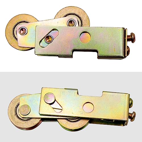 Sliding Door Rollers Replacement Sliding Patio Door 1-1/4 Inch Tandem Roller Assembly, 5/16 Inch Steel Ball Wheel Bearing for Sliding Glass Door Screen Door Gate, 2 Pack