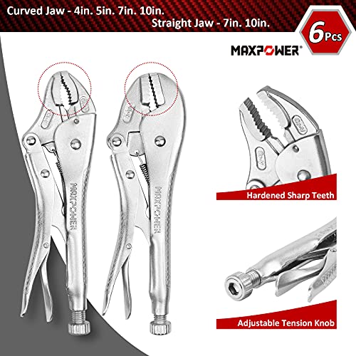 MAXPOWER 15-Piece Locking Pliers & Welding Clamps Set with Tool Bag