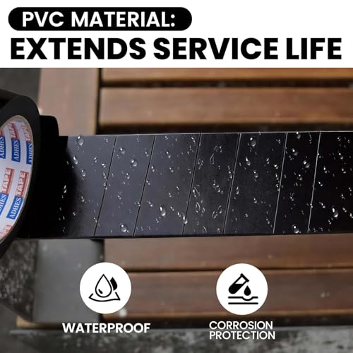 ADHES PVC Pipe Wrap Tape, 2 Inch X 35 Yds, Corrosion Protection Pipe Tape - color: Black