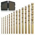 13Pcs Cobalt Drill Bit Set (1/16"-1/4"), M35 HSS, 135 Degree Tip, Twist Jobber Length for Hardened Metal, Stainless Steel, Cast Iron, Wood, and Plastics, with Index Storage Case - style: 13pcs Cobalt Drill