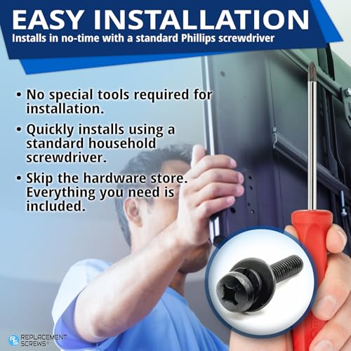 ReplacementScrews M6 x 30mm TV Wall Mount Screws - Universal Metric M6 Kit
