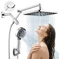 Shower Head with Handheld,High Pressure Chrome Rain Shower Head - color: B-Chrome, style: Rectangular 12"