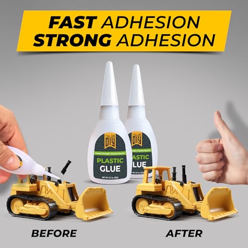 Plastic Glue for Models, Miniatures, Legos, PLA & 3D Printing Repair – Fast Setting Heavy Duty Strong Super Glue for Plastic 20g (2 Pack) - size: 2 Pack