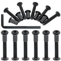 25 Pcs M8x50mm Black Furniture Bolt Cabinet Connector Screws for Furniture - size: M8x50mm