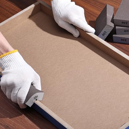 Bates- Sanding Sponge, 18 pcs, 60/80/100/120/180/220 Grit Assortment, Washable and Reusable Sanding Block for Wood, Metal, Drywall, Glazing, Sandpaper Blocks for Smooth Finishing - size: 18 Pack, 60/80/100/120/180/220 Grit